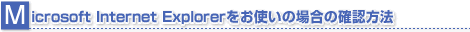 Microsoft Internet Explorerg̏ꍇ̊mF@